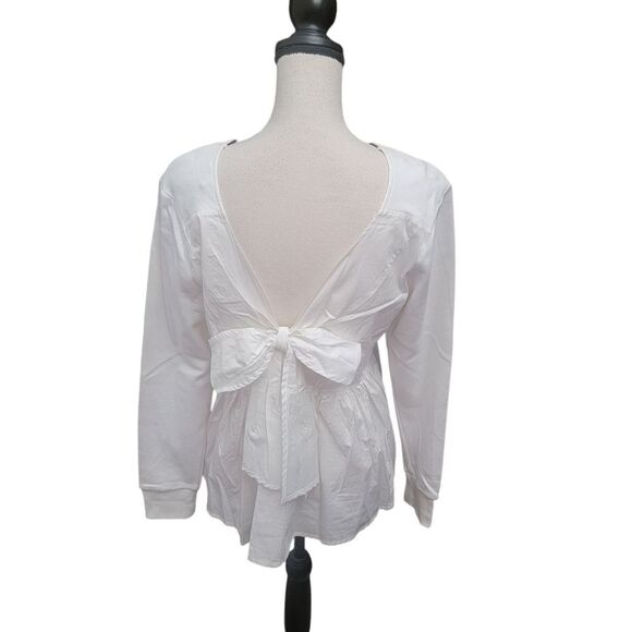 Ella Moss Sabrina Sexy Back Tie Sweatshirt. Size L. NWT. - Picture 1 of 11